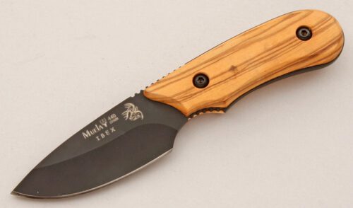 Muela Knives Ibex Skinner with Olivewood Scales handle material - Obverse Side - Item #KLC15859