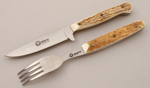 Boker Knives Picnic Set with Stag Scales handle material - Obverse Side - Item #KLC15863