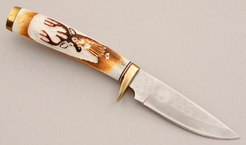 Ken Richardson Small Hunter with Stag Handle handle material - Obverse Side - Item #KLC15872