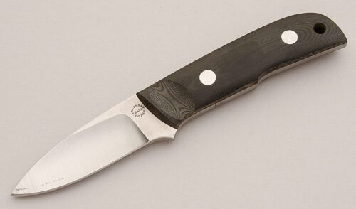 Dozier - Arkansas Made Personal Hunter with Black Micarta Scales handle material - Obverse Side - Item #KLC15874