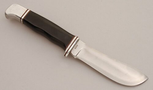 Buck Knives Model 103 Skinner with Black Phenolic Handle handle material - Obverse Side - Item #KLC15883