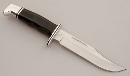Buck Knives 119 Special with Black Phenolic Handle handle material - Obverse Side - Item #KLC15884