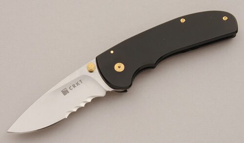 CRKT Knives 1081 Full Throttle with Enamel Coated Stainless Frame handle material - Obverse Side - Item #KLC15887