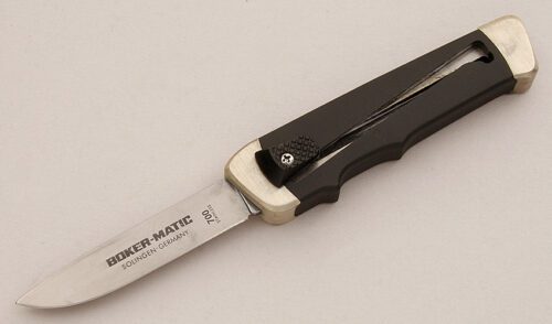 Boker Knives Boker-Matic with Black Thermoplastic Handle handle material - Obverse Side - Item #KLC15891