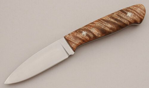 Unknown Maker Skinner with Curly Birch Scales handle material - Obverse Side - Item #KLC15926