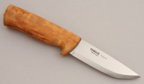 Helle Knives Eggen with Curly Birch Handle handle material - Obverse Side - Item #KLC15928