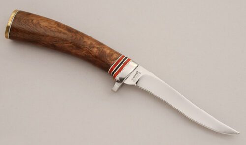 R.W. Wilson Recurve Skinner with Exotic Wood Handle handle material - Obverse Side - Item #KLC15936