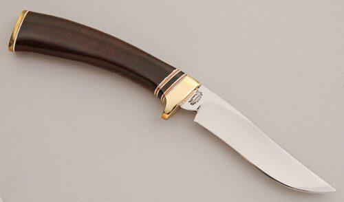 R.W. Wilson Skinner with Desert Ironwood Handle handle material - Obverse Side - Item #KLC15937