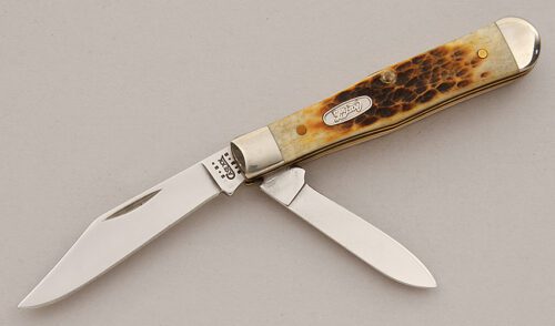 Case Cutlery 64707 Coke Bottle with Burnt Antique Bone Scales handle material - Obverse Side - Item #KLC15938