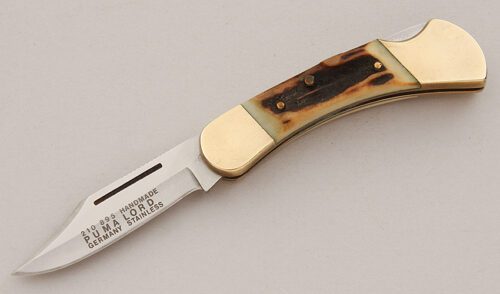 Puma Knives Model 210895 Lord Lockback with Stag Scales handle material - Obverse Side - Item #KLC15939