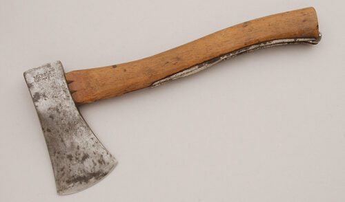 Marble's Knives No. 5 Safety Axe with Hickory Handle handle material - Obverse Side - Item #KLC15951