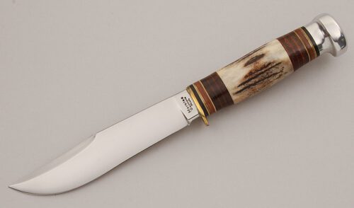 Marble's Knives Expert Limited with Stag handle handle material - Obverse Side - Item #KLC15960