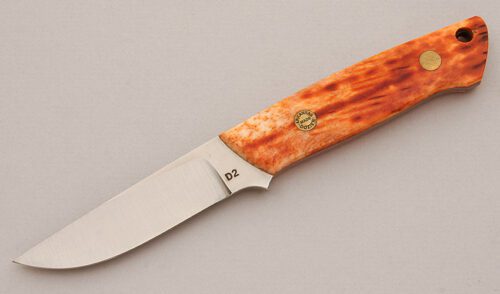 Dozier - Arkansas Made Slim Outdoorsman with Brown Jigged Bone Scales handle material - Obverse Side - Item #KLC15962