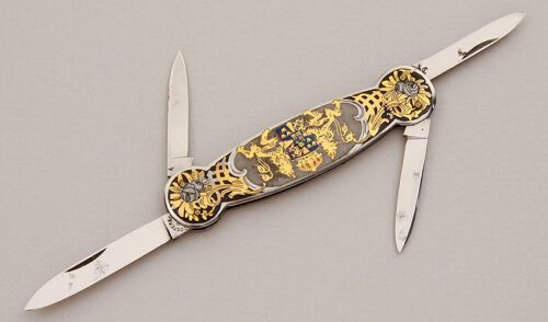 Eskilstuna Cutlery Emil Olsson Folder with Stainless Steel Frame handle material - Obverse Side - Item #KLC15964