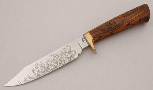 Corey Dunlap Fighter with Mexican Bocote Wood Handle handle material - Obverse Side - Item #KLC15989