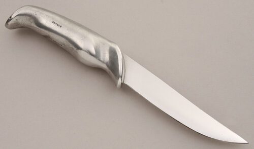 Gerber Knives A&F Lamb Handled Hunter with Aluminum Handle handle material - Obverse Side - Item #KLC15991