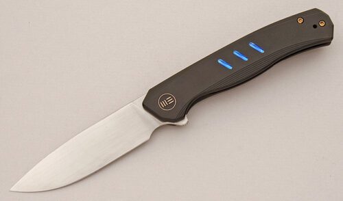 We Knife Co. Seer Limited Edition with Black Titanium Frame handle material - Obverse Side - Item #KLC15997