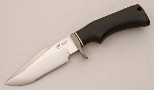 BlackJack Knives Trail Guide with Black Micarta Handle handle material - Obverse Side - Item #KLC16000