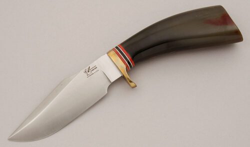 BlackJack Knives Trail Guide with Buffalo Horn Handle handle material - Obverse Side - Item #KLC16001