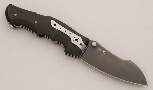 Viper Knives Rhino with Carbon Fiber Scales handle material - Reverse Side - Item #KLC16005
