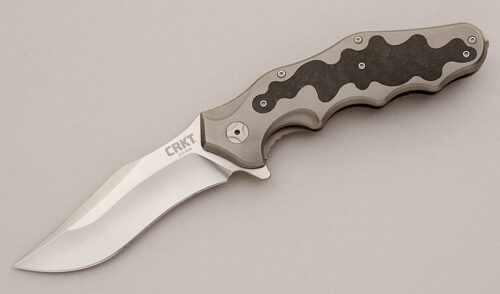 CRKT Knives Ken Onion Motley with Titanium Frame handle material - Obverse Side - Item #KLC16010
