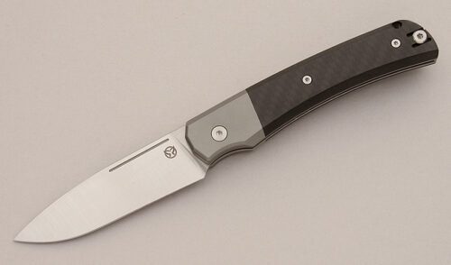 PMP Knives User Slipjoint with Carbon Fiber Scales handle material - Obverse Side - Item #KLC16011