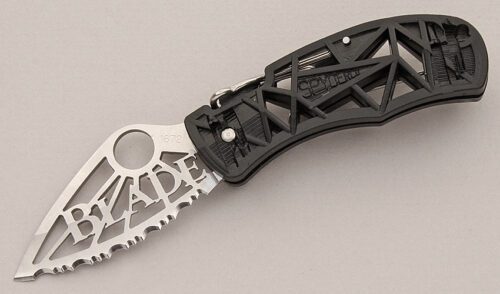 Spyderco Knives C35SBK "Q" Blade Magazine with Skeletonized Polymer Frame handle material - Obverse Side - Item #KLC16021