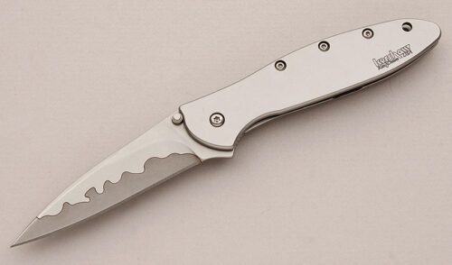 Kershaw Knives 1660CB Leek Composite with Stainless Steel handle material - Obverse Side - Item #KLC16024