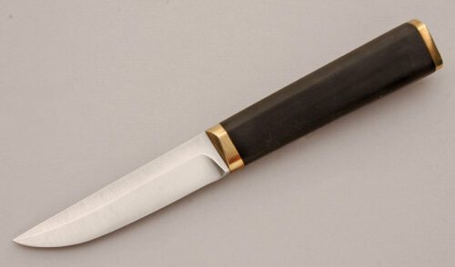 Hackman Finland Tapio Wirkkala Puukko with Black Nylon Handle handle material - Obverse Side - Item #KLC16035