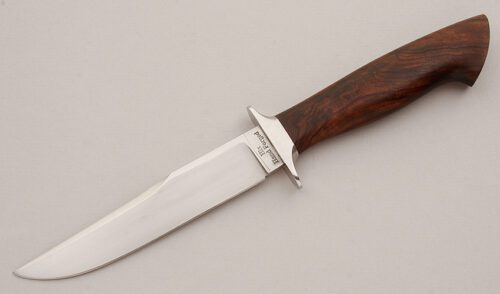 Kent Hicks Fighter with Desert Ironwood Handle handle material - Obverse Side - Item #KLC16042