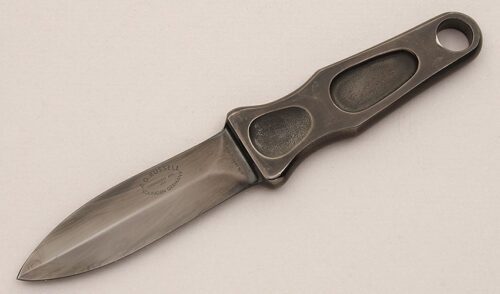 A.G. Russell Black Chrome Sting 1A with Black Chrome Stainless Steel handle material - Obverse Side - Item #KLC16046