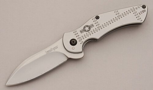 Kershaw Knives 1720 Junkyard Dog FPR with Stainless Steel Frame handle material - Obverse Side - Item #KLC16074