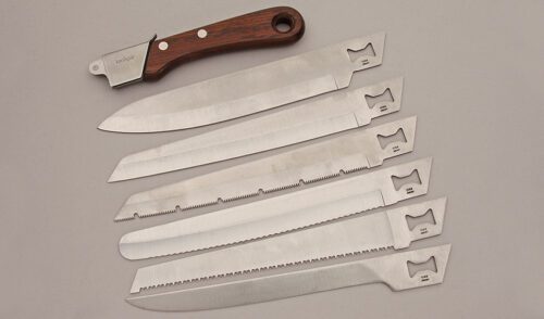 Kershaw Knives Kai Blade Trader with Rosewood Scales handle material - Obverse Side - Item #KLC16075