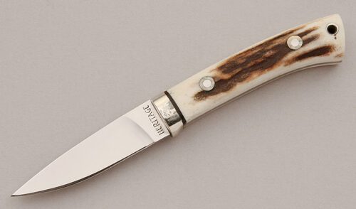 Aristocrat Knives Heritage Small Skinner with Stag Scales handle material - Obverse Side - Item #KLC16083