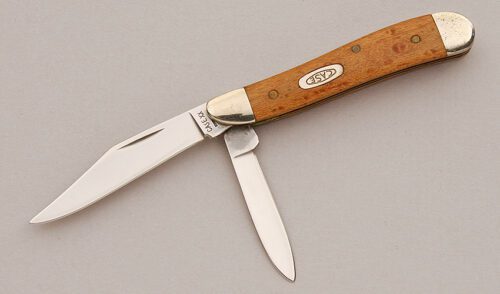 Case Cutlery 7220 Peanut with Curly Maple Scales handle material - Obverse Side - Item #KLC16089
