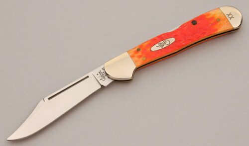 Case Cutlery 61549 Copperlock with Indian Paintbrush Scales handle material - Obverse Side - Item #KLC16106