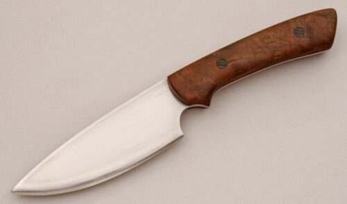 Greg Matovich Drop Point Hunter with Black Walnut Scales handle material - Obverse Side - Item #KLC16110